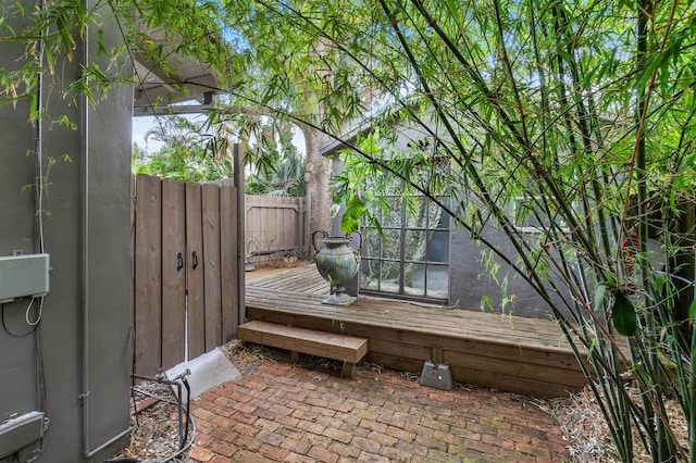 view of patio / terrace with a deck