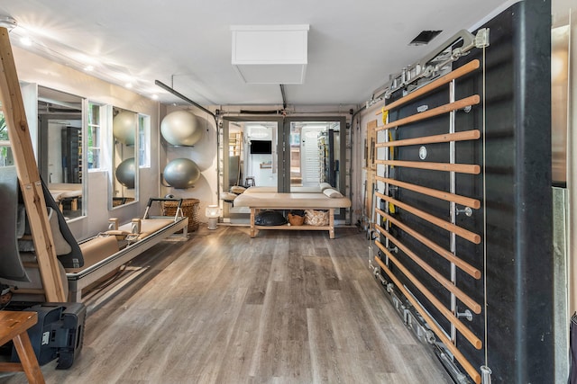 interior space with wood-type flooring