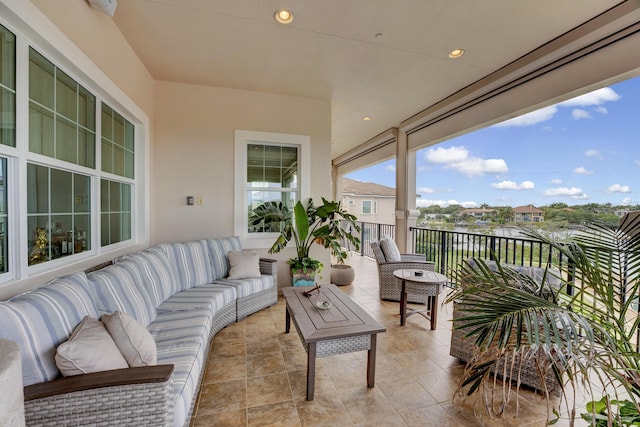 view of sunroom