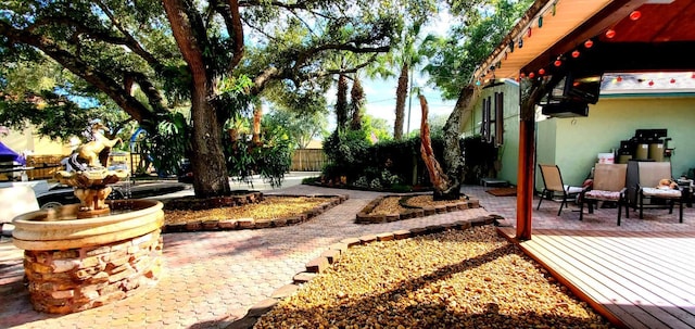 view of yard with a patio area