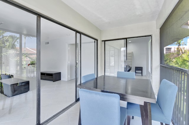 view of tiled dining area