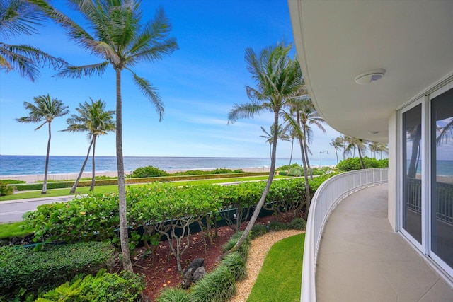 water view featuring a view of the beach