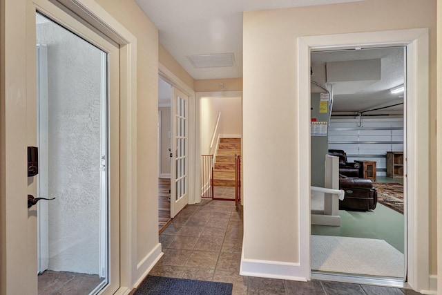 corridor featuring tile flooring