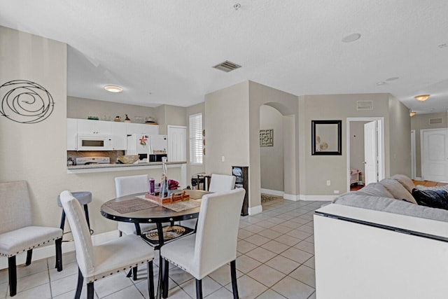 view of tiled dining room