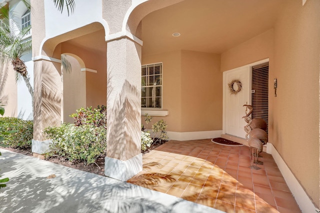 view of doorway to property