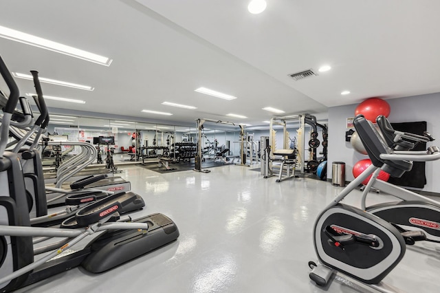 view of exercise room