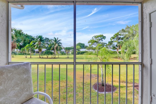 view of sunroom