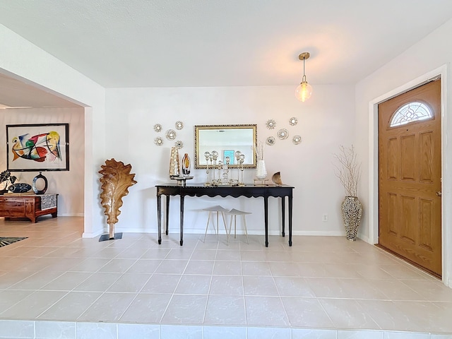 view of tiled foyer