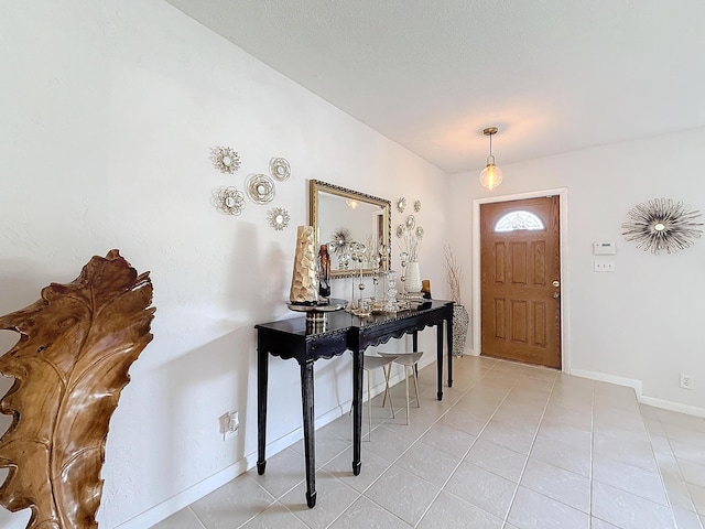 view of tiled entrance foyer