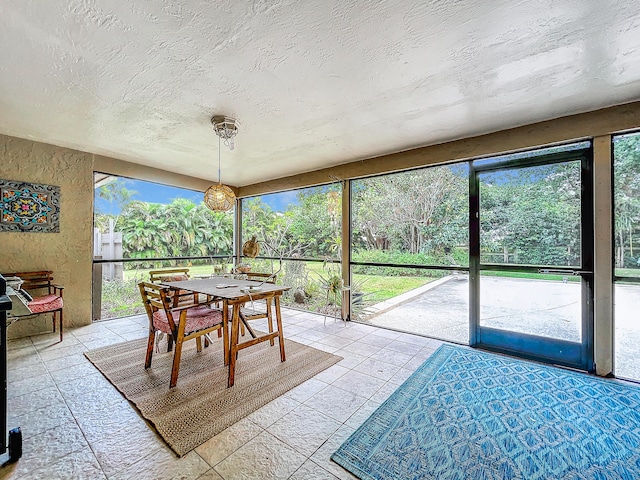 view of sunroom