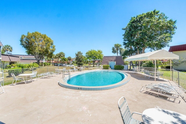 view of pool with a patio