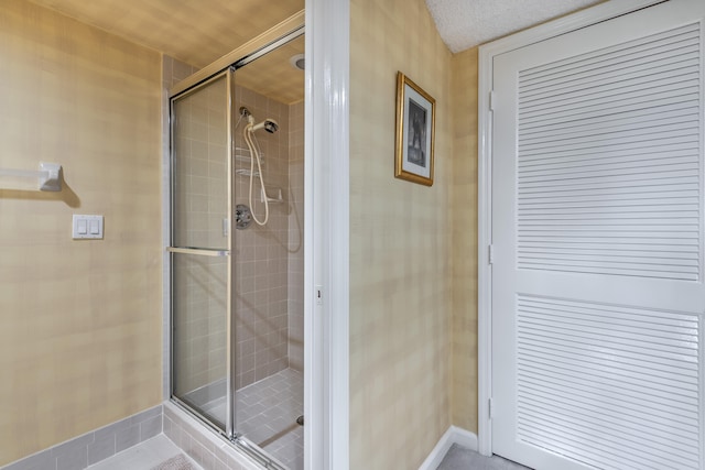 bathroom with walk in shower