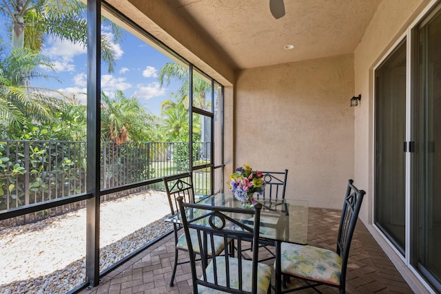 view of sunroom / solarium