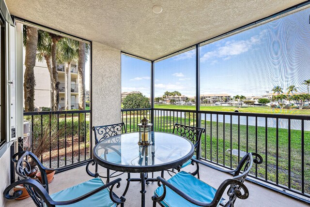 view of sunroom