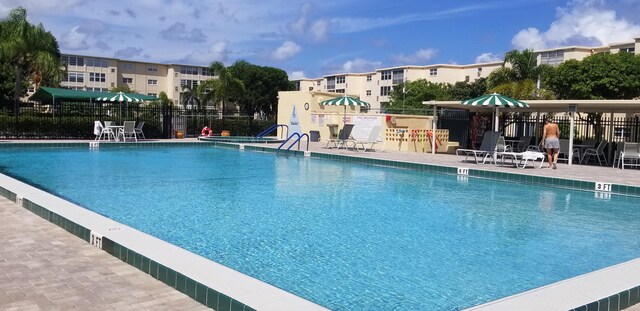 view of pool featuring a patio area