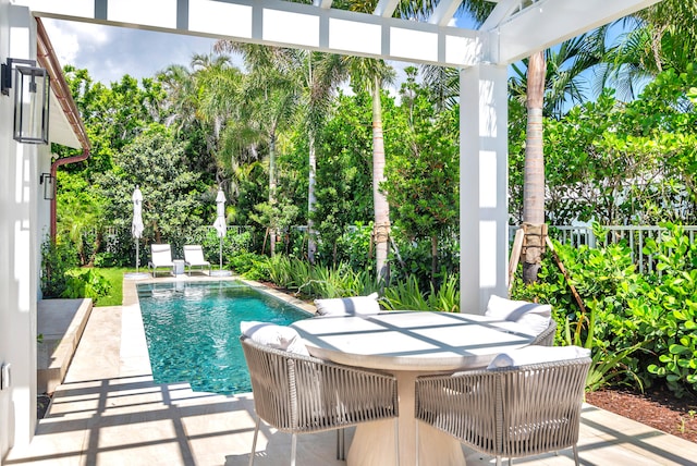 view of pool featuring a patio area