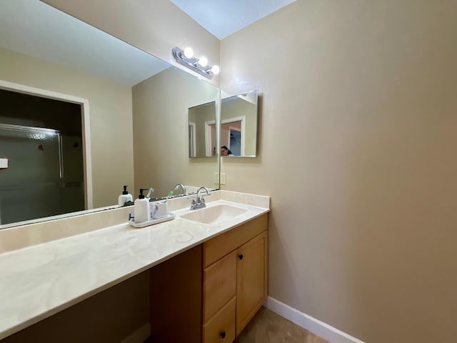 bathroom featuring oversized vanity