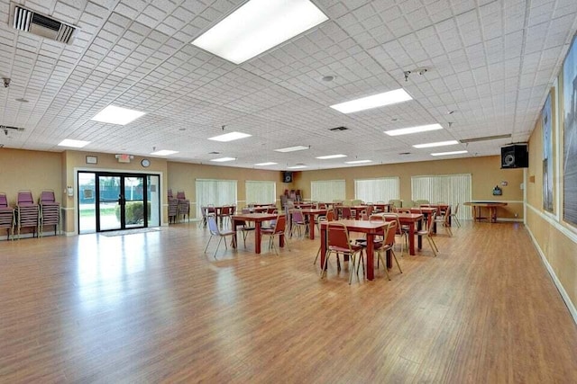 dining area featuring light hardwood / wood-style floors