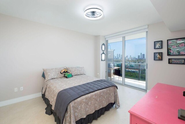 living room with expansive windows