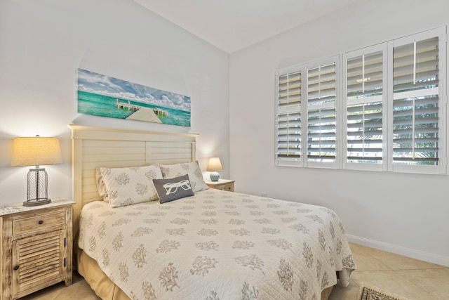 view of tiled bedroom