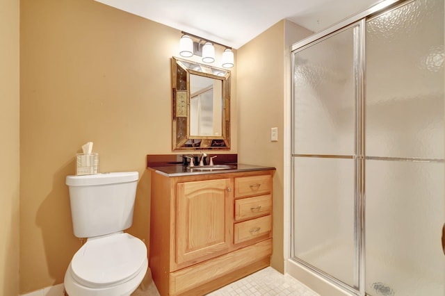 23 Westgate Ln Unit E, Boynton Beach, FL 33436 - full bath featuring toilet, a shower stall, and vanity