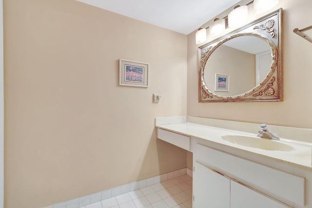 bathroom featuring tile patterned floors and vanity