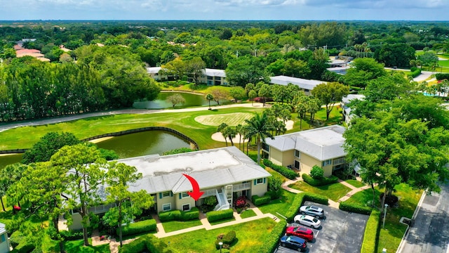 23 Westgate Ln Unit E, Boynton Beach, FL 33436 - aerial view featuring a water view and golf course view