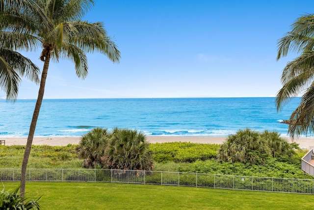 water view featuring a beach view