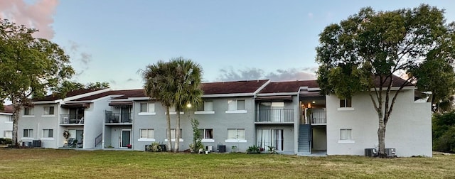 view of property featuring central air condition unit