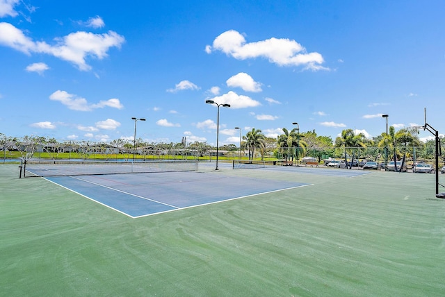 view of tennis court