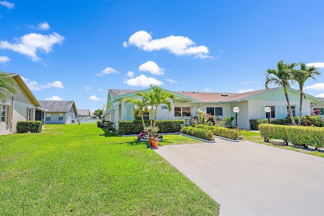 view of front of house with a front yard