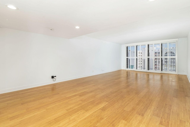 empty room featuring light hardwood / wood-style flooring