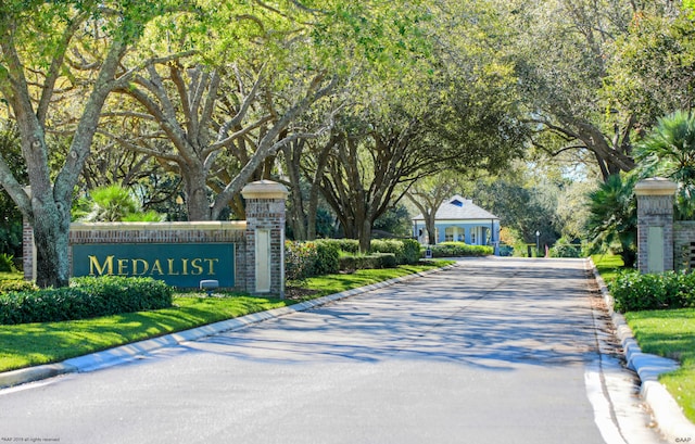 view of community sign