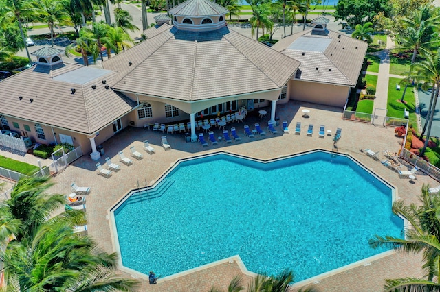 view of pool with a patio