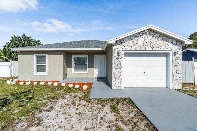 ranch-style house with a garage