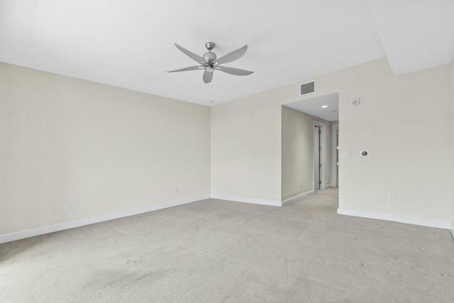 2720 Donald Ross Rd Unit 301, Palm Beach Gardens, FL 33410 - unfurnished room featuring light colored carpet, baseboards, a ceiling fan, and visible vents