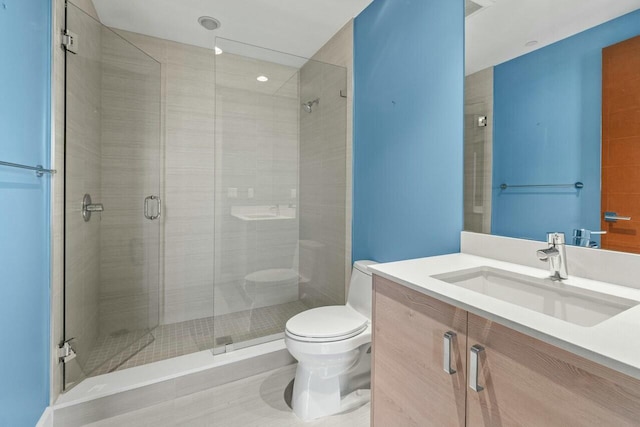 2720 Donald Ross Rd Unit 301, Palm Beach Gardens, FL 33410 - full bath featuring toilet, a shower stall, and vanity