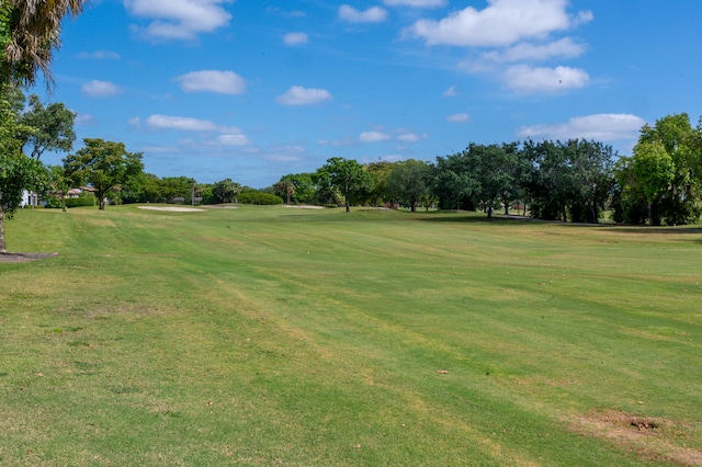 view of home's community with a yard