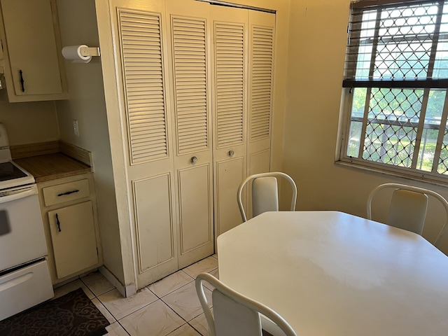 view of tiled dining room