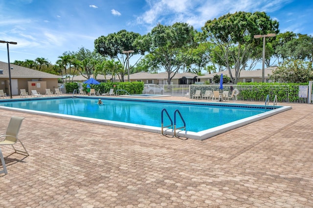 view of pool with a patio