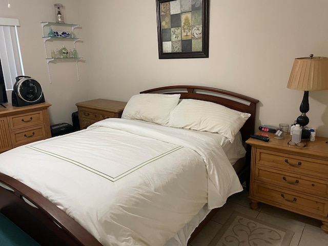 bedroom with tile flooring