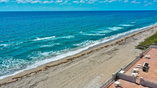 water view featuring a beach view