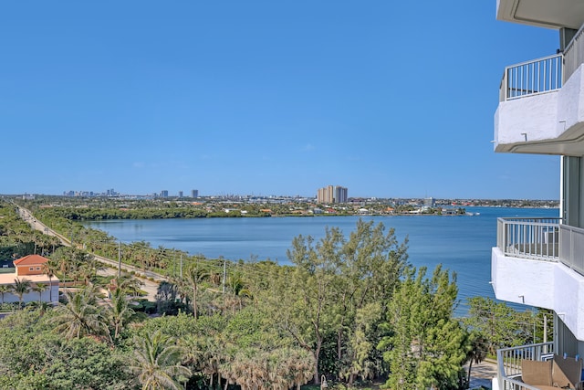 view of property view of water