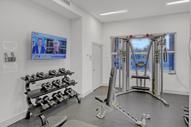 view of workout room