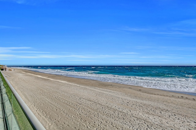 water view featuring a beach view