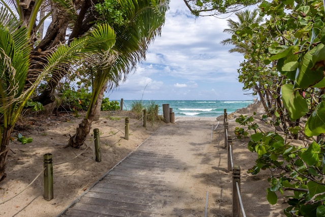 water view with a beach view