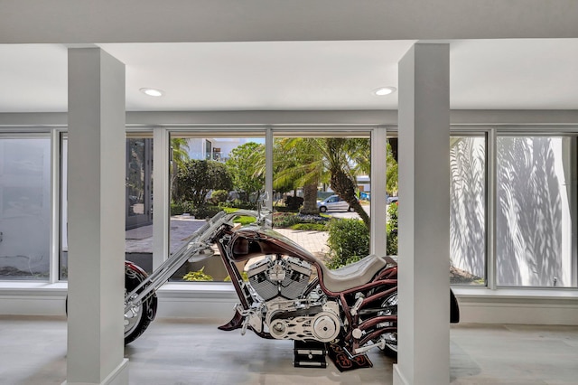 interior space with concrete flooring