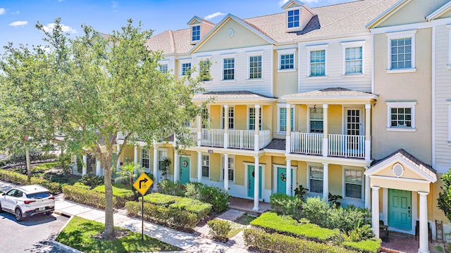 view of property featuring a balcony