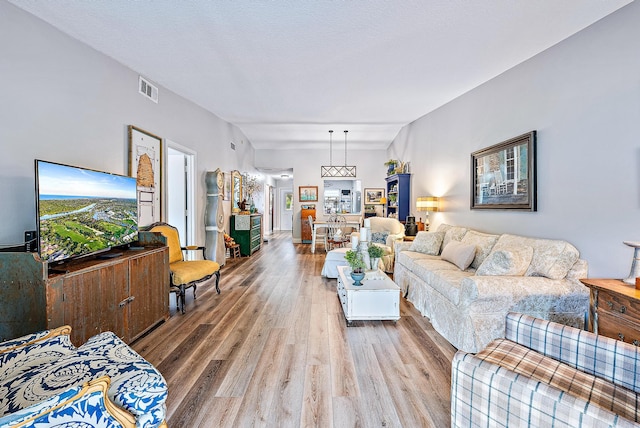 living room featuring hardwood / wood-style floors