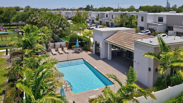 view of pool with a patio